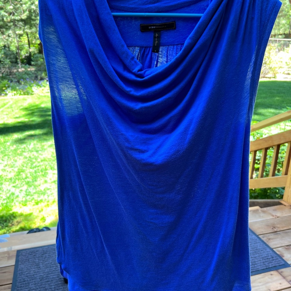 BCBG MaxAzria cobalt women's blouse.